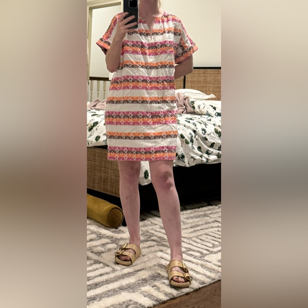 Lou & Grey cotton v-neck dress / pool cover up
